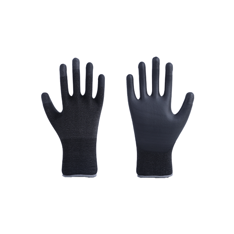 Nano polyester spandex vingerversterkte PU-handschoenen