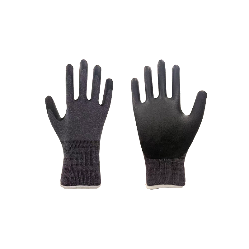 15-gauge nylon-spandex gedompelde nitrilschuimhandschoenen